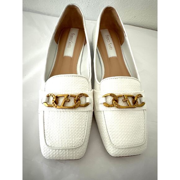 Franco Sarto Tiari Chain Square Toe Loafer Sz 6M NEW - Picture 4 of 11